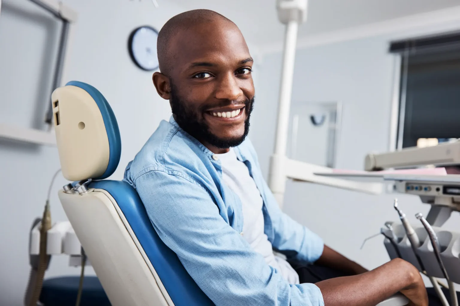 Patient happy with surgical dentistry services